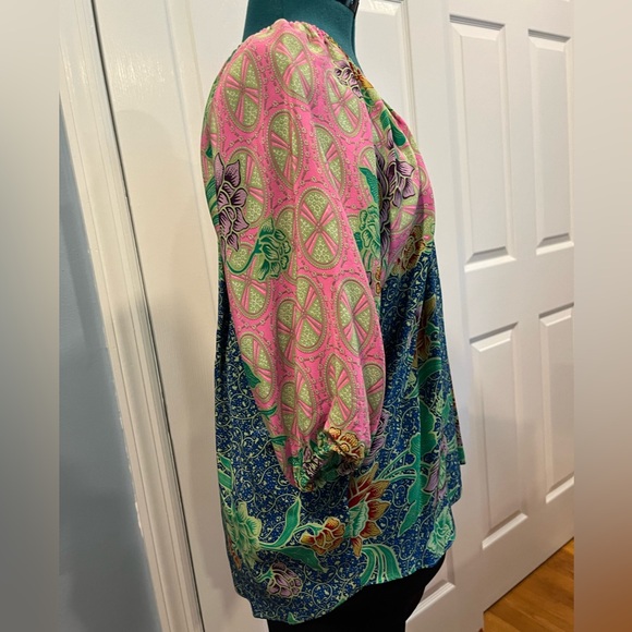 Multicolor Biance Coletti peasant blouse - Picture 4 of 5